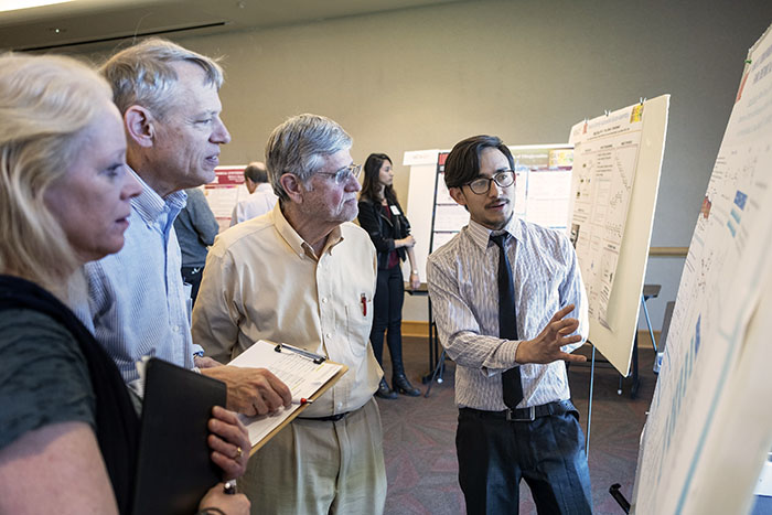 Graduate students and faculty discussion